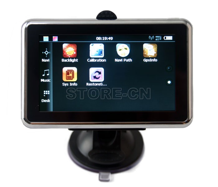 Car GPS Navigation 4GB /4 FM+Map GPS Receiver silver color 